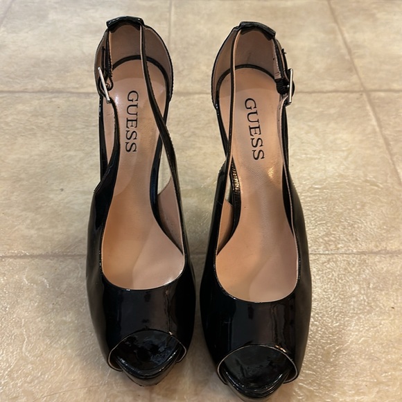 Guess black open toe platform pumps - Picture 2 of 12